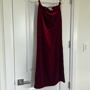 Long velvet skirt
